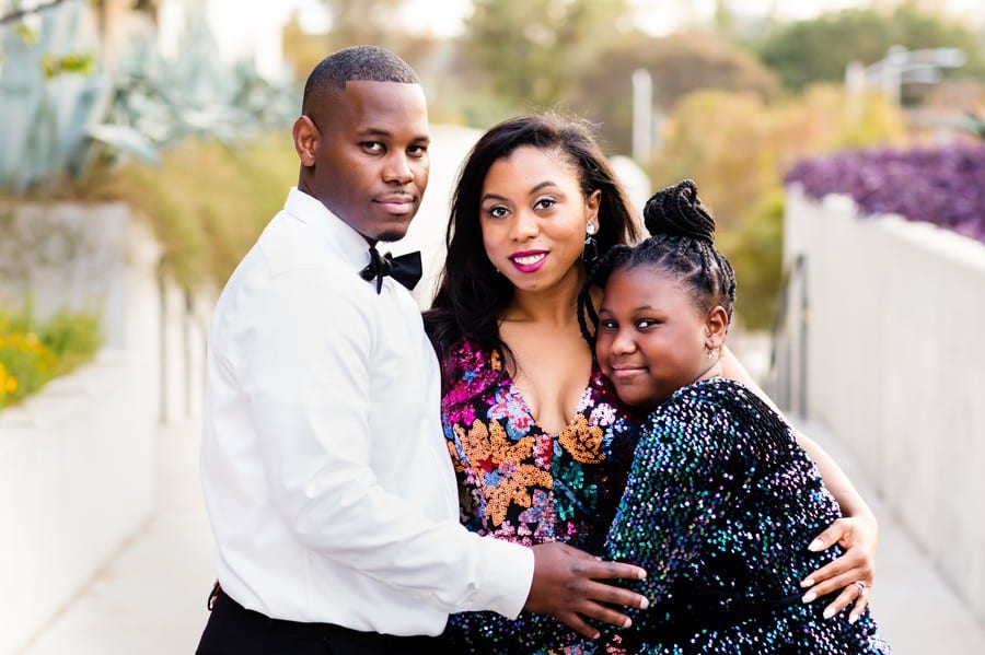 Austin Family Photographers, Downtown Austin Portrait Session, Family of Three Photo Poses, dressy portrait session, Christmas photos in Austin Texas